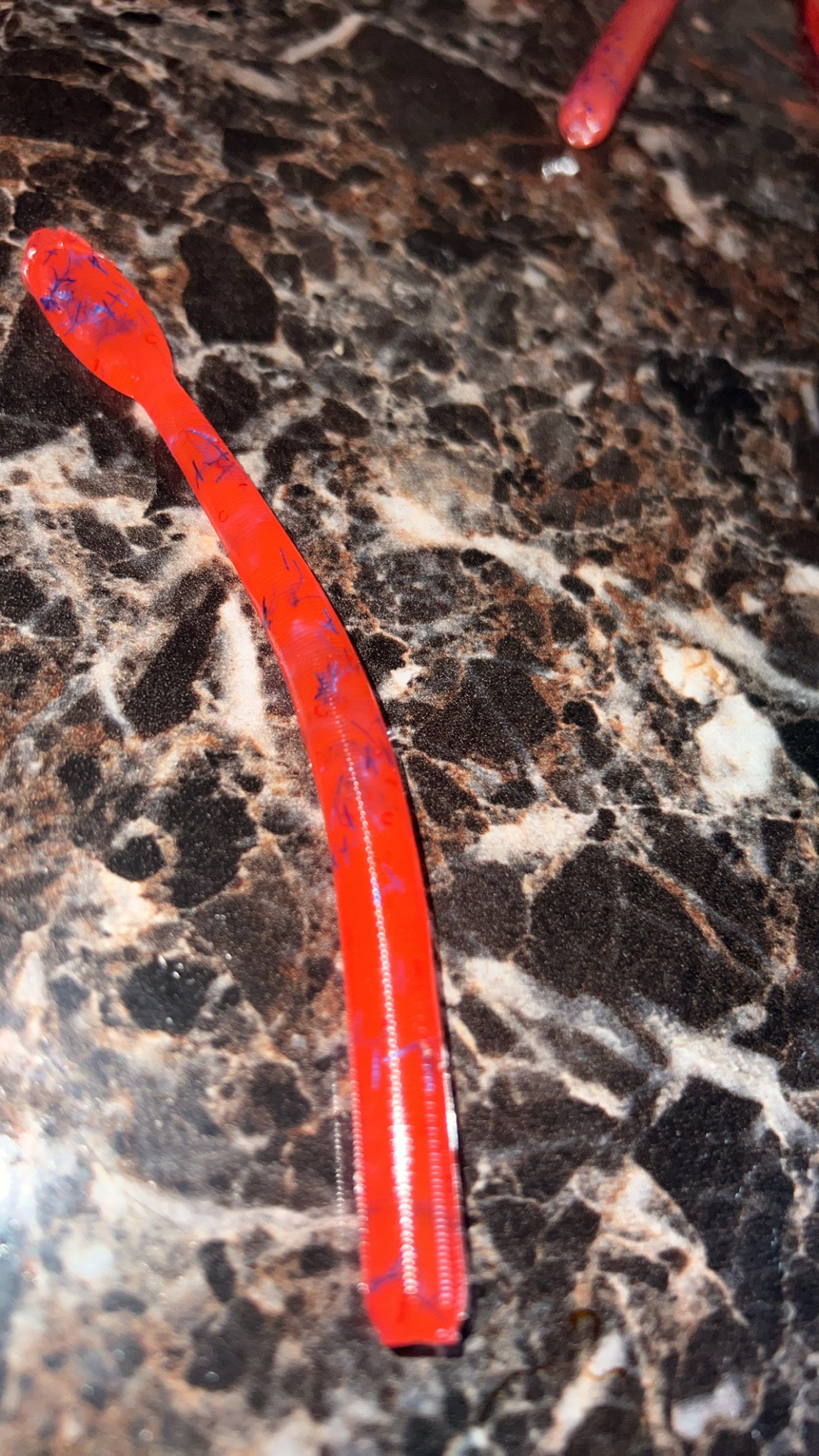 5 inch red with blue