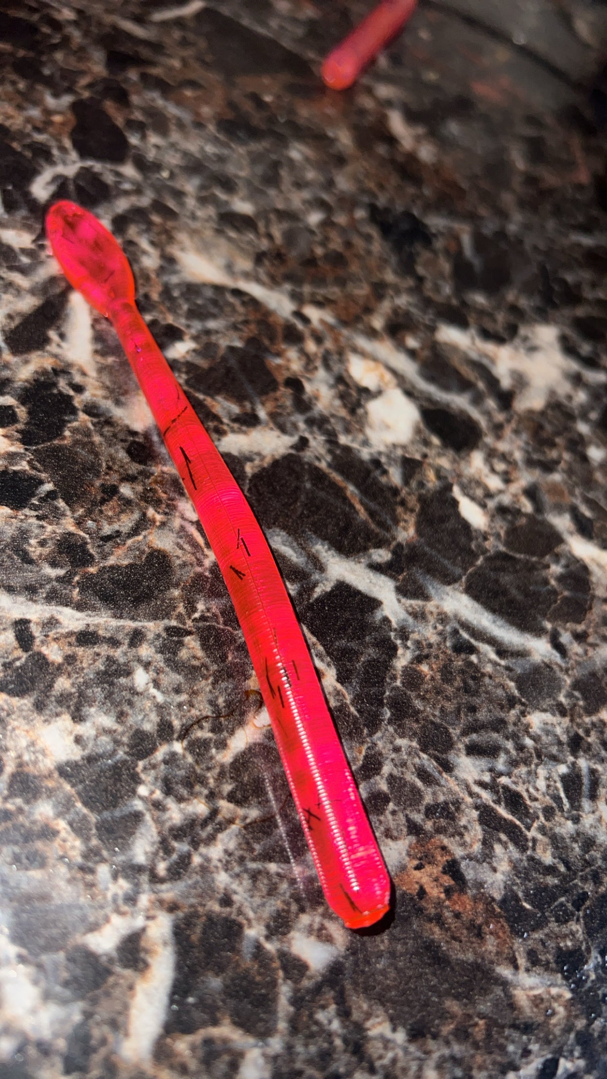5 in translucent red with black