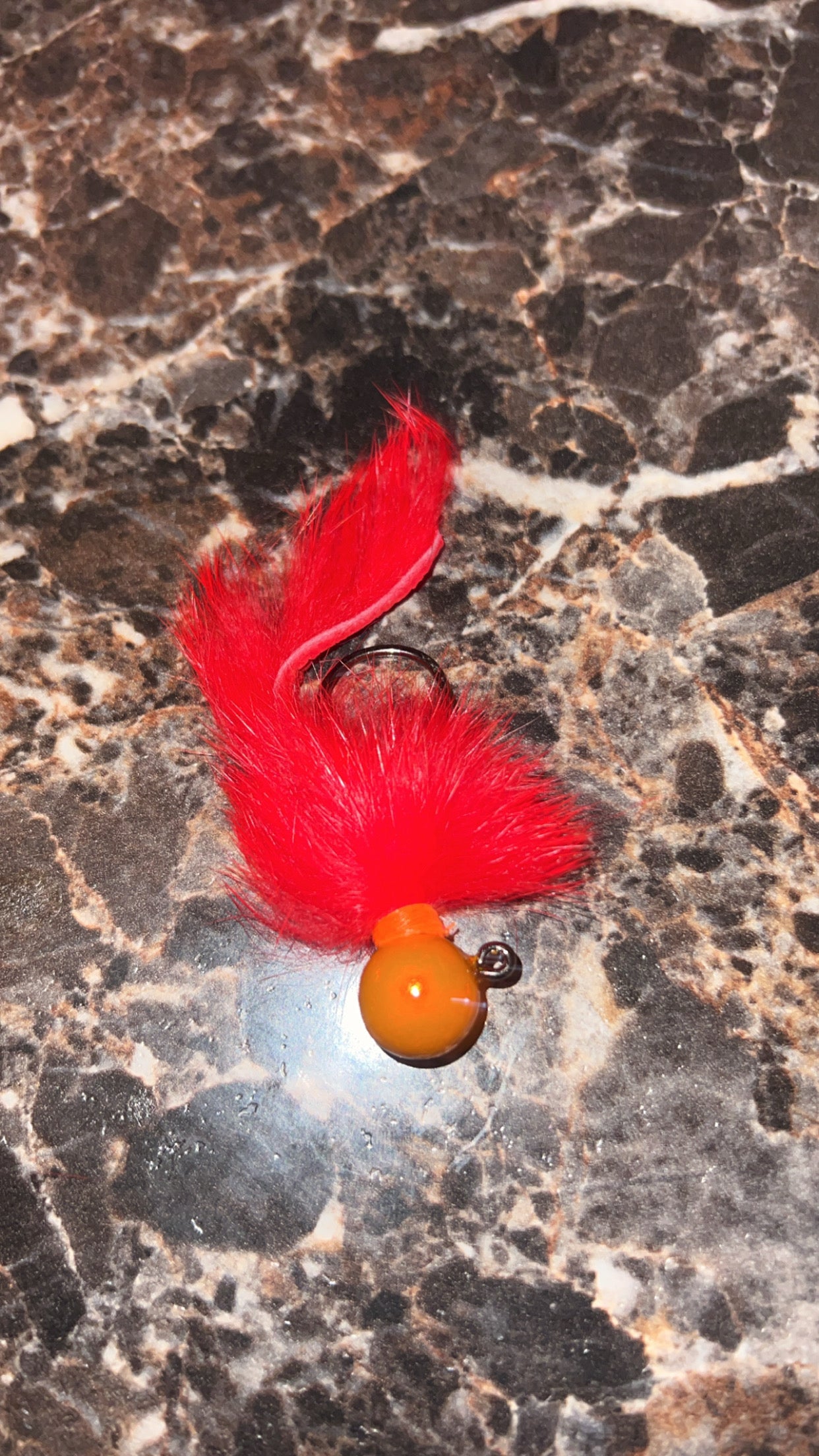 1/2 oz jig metallic orange head red body