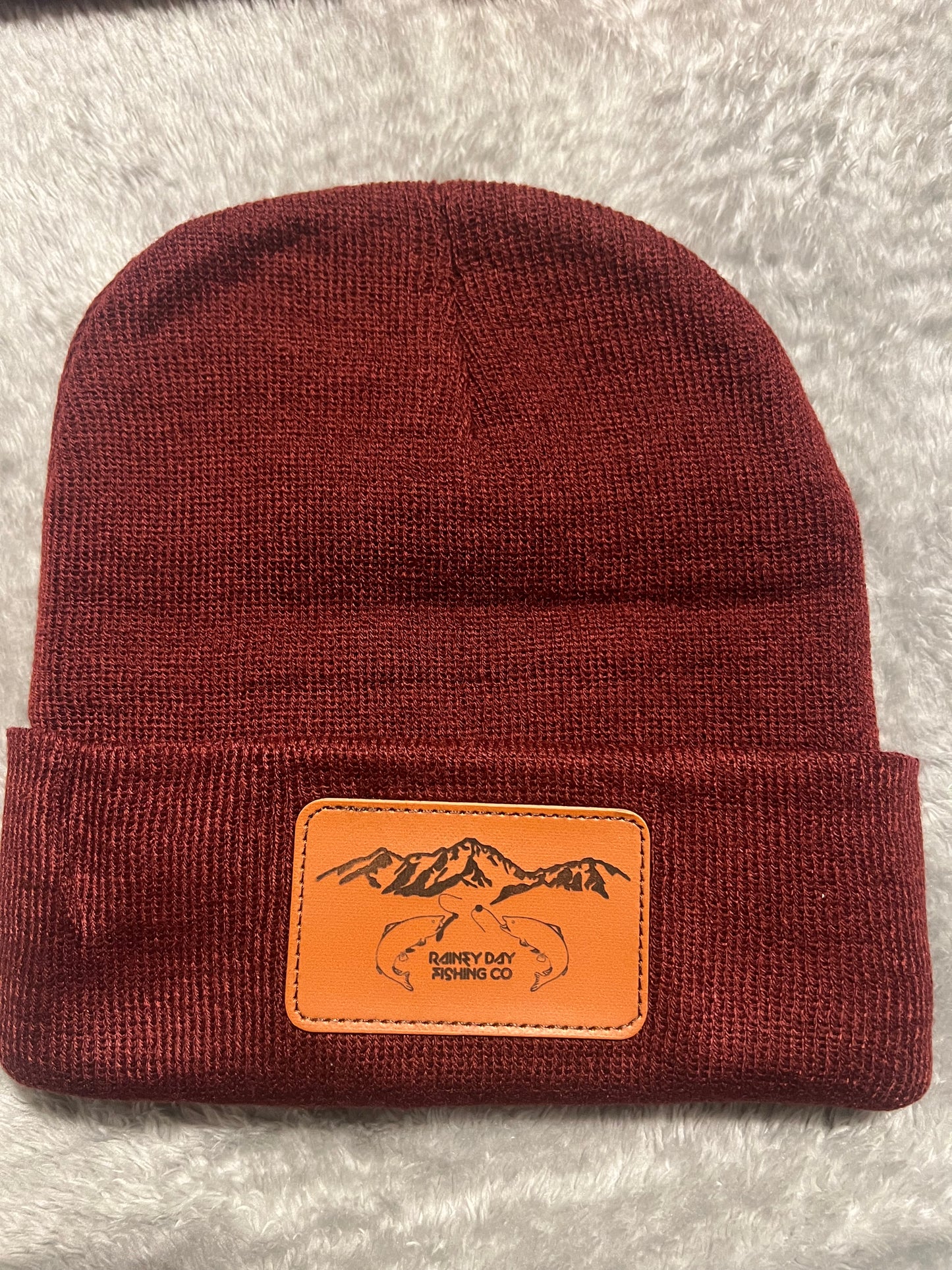 Dark red beanie