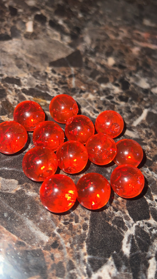 14mm translucent, tangerine red