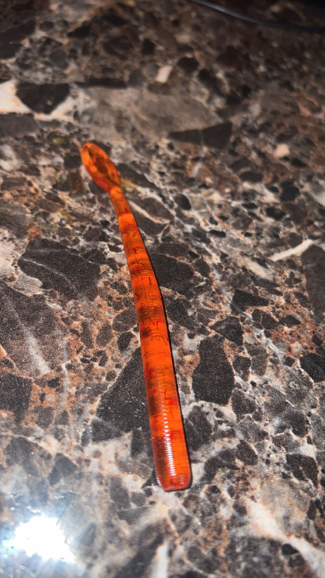 5 inch translucent tangerine red inside