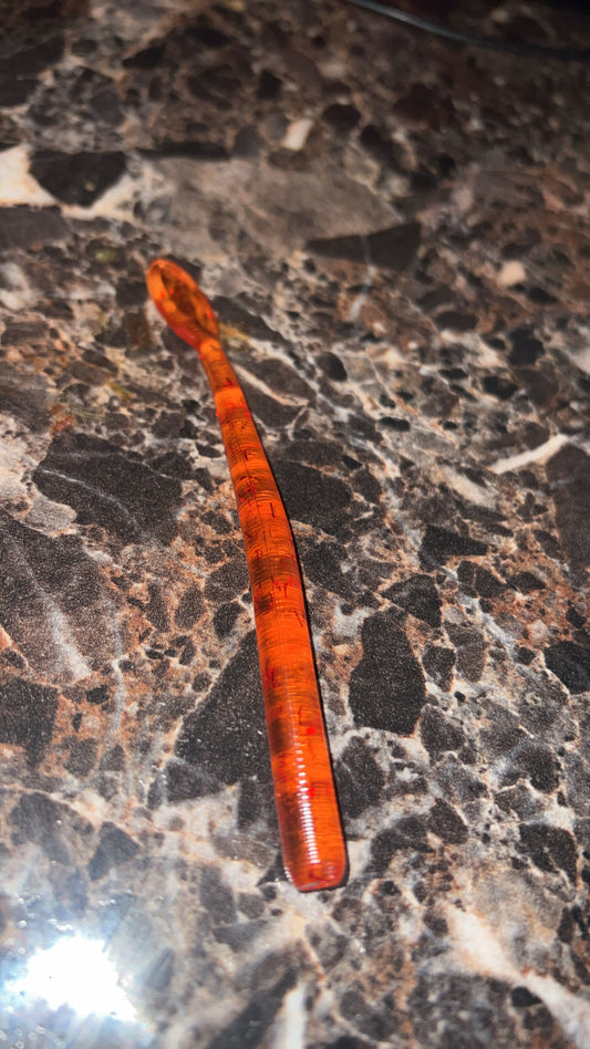 5 inch translucent tangerine red inside