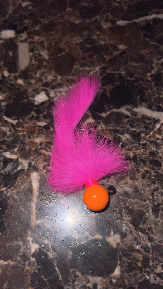1/2oz jig orange head pink body