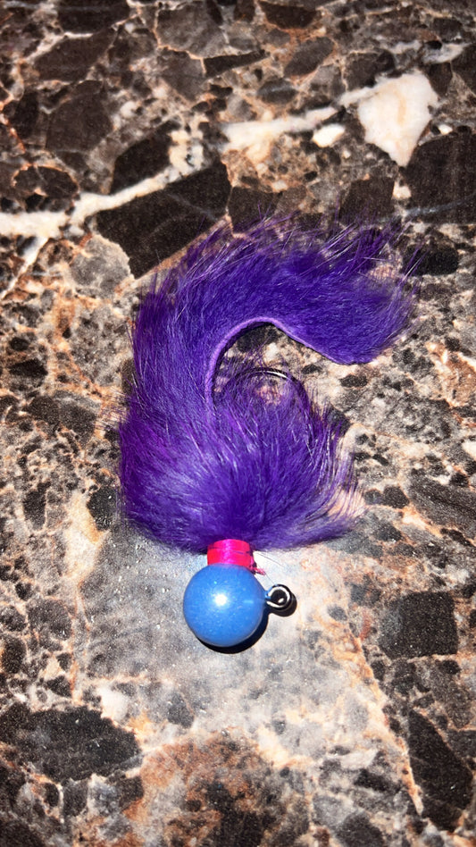 1/2oz jig light blue head purple body