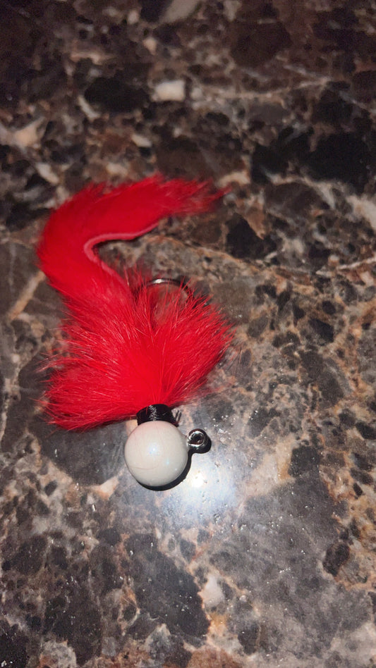 1/2oz jig white head red body