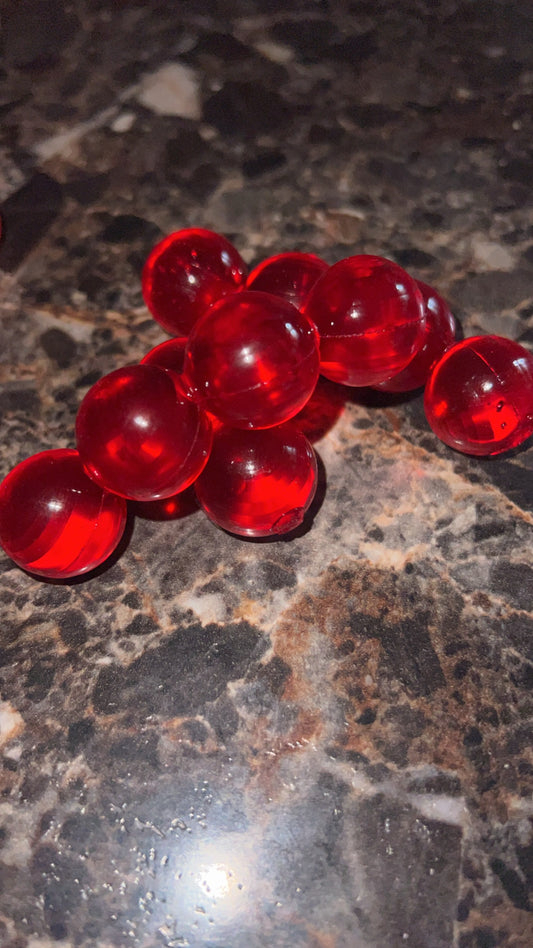 19mm translucent red