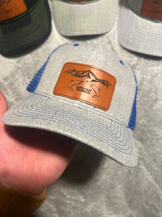 Grey blue hat