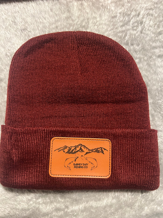 Dark red beanie